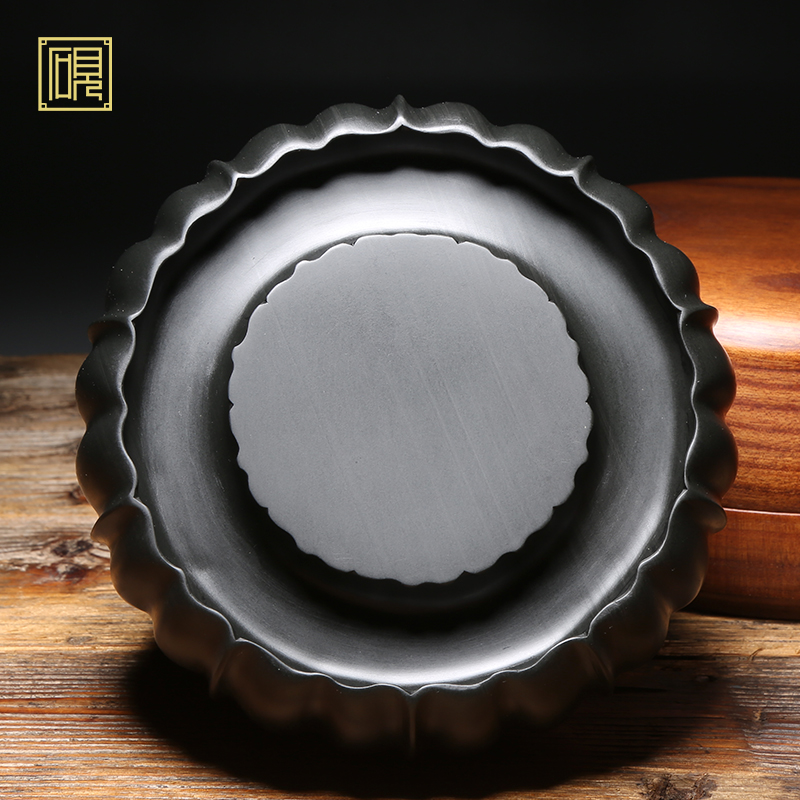 美术大师柯崇《莲花砚》砚台作品