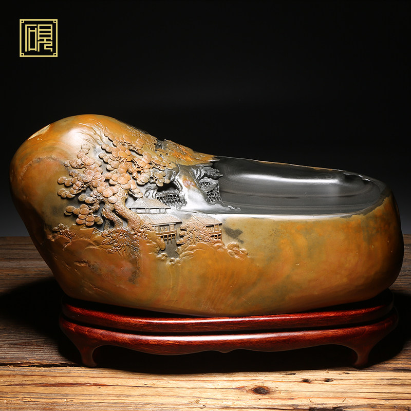 老坑砚台《江山如此多娇》