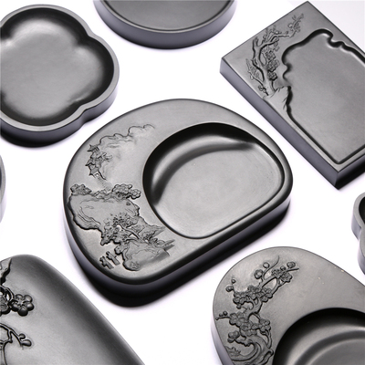 歙砚名砚《烟岚云岫》原石砚台