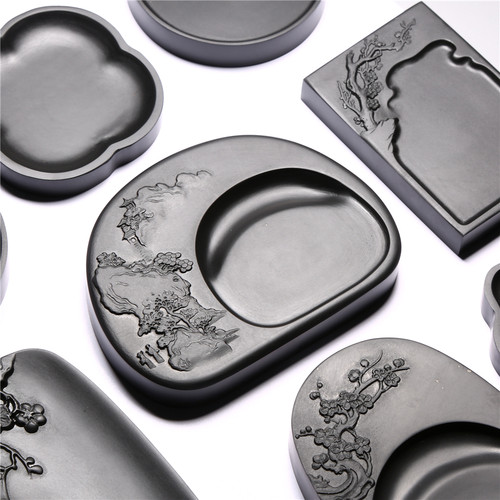 歙砚名砚《烟岚云岫》原石砚台