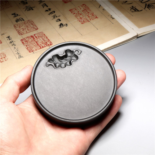 非遗《猫爪砚》老坑歙砚砚台把玩小楷砚手工天然原石精品安徽砚台文房四宝笔墨纸砚初学者小学生书法