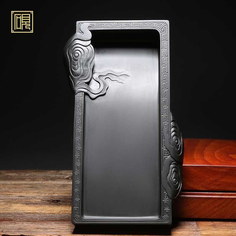 大师砚台《云卷云舒》老坑歙砚
