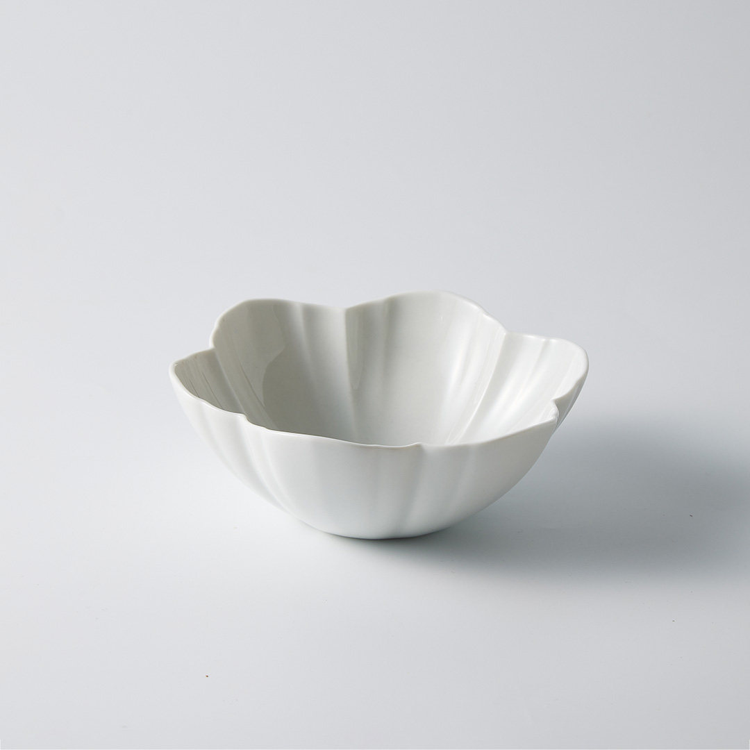 CenttiHome 韩国进口MUJAGI餐具 陶瓷 海棠式 06 汤面碗 沙拉碗