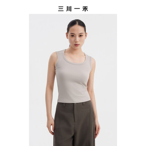 时尚设计感小众外穿内搭方领背心