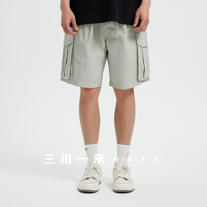 三川一禾男士户外连腰时尚多口袋工装短裤夏季百搭宽松直筒休闲裤,男装,休闲裤,淘宝优惠券,粉丝福利购,淘宝优惠卷