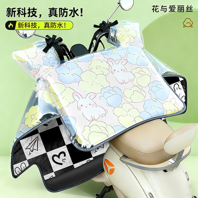 2025新品双面防水贴膜款电动车挡风被加绒加厚防风防寒挡风罩小型