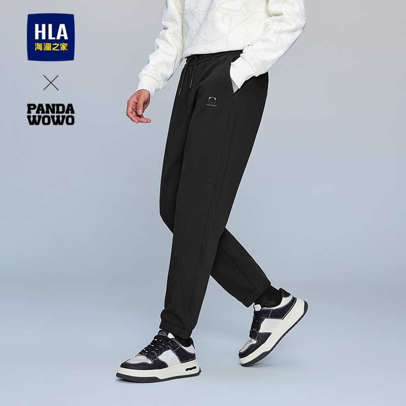 海澜之家抽绳松紧腰时尚保暖卫裤