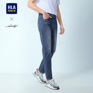 腰里绣花裤 HLA 25秋新五袋款 系列牛仔裤 子男 海澜之家轻商务时尚