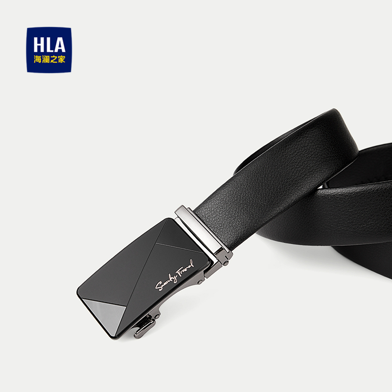 海澜之家自动扣皮革质感柔软皮带