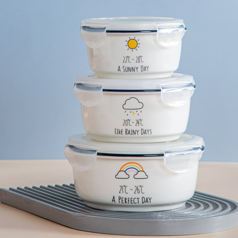 微波炉专用的碗带盖密封上班族