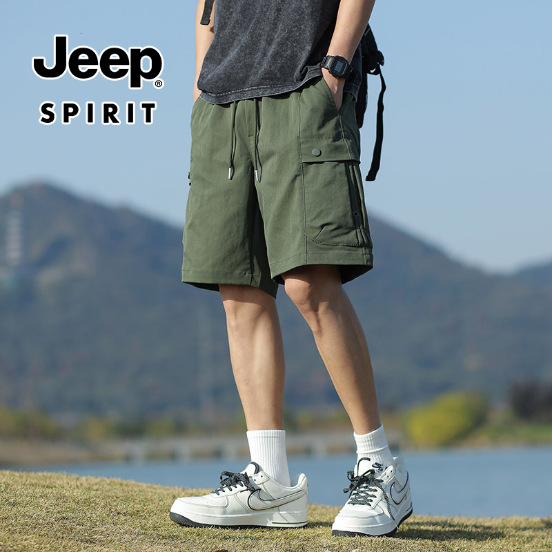JEEP吉普工装短裤男夏季薄款中裤