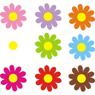 清新花朵白色小雏菊腰线踢脚线墙贴女装店铺橱窗装饰防撞玻璃贴纸