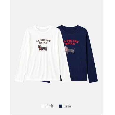 腊肠狗印花长袖T