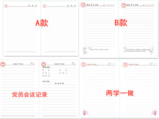 党员笔记本活页内芯6孔谈心谈话A5活页纸可替换内页加厚内芯B5党员学习笔记党支部小组会议记录本替换9孔内芯