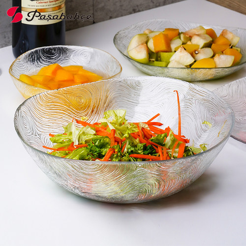 进口钢化玻璃西餐盘汤碗