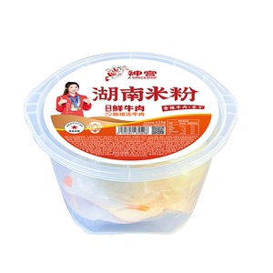 神宫河粉速食桶装牛肉米粉香辣扁粉夜宵米线宿舍泡面加班充饥食品