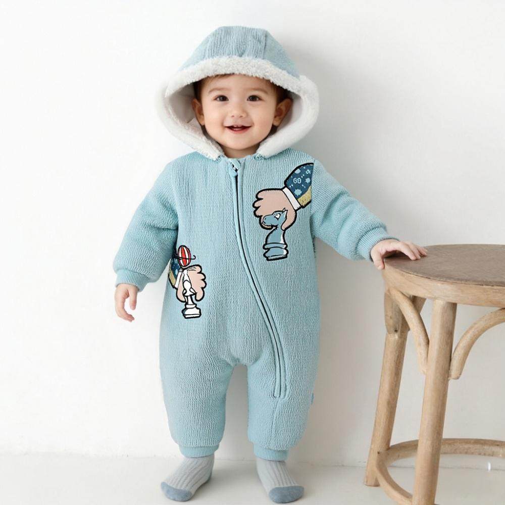 gb好孩子婴儿秋冬a类连体衣加厚
