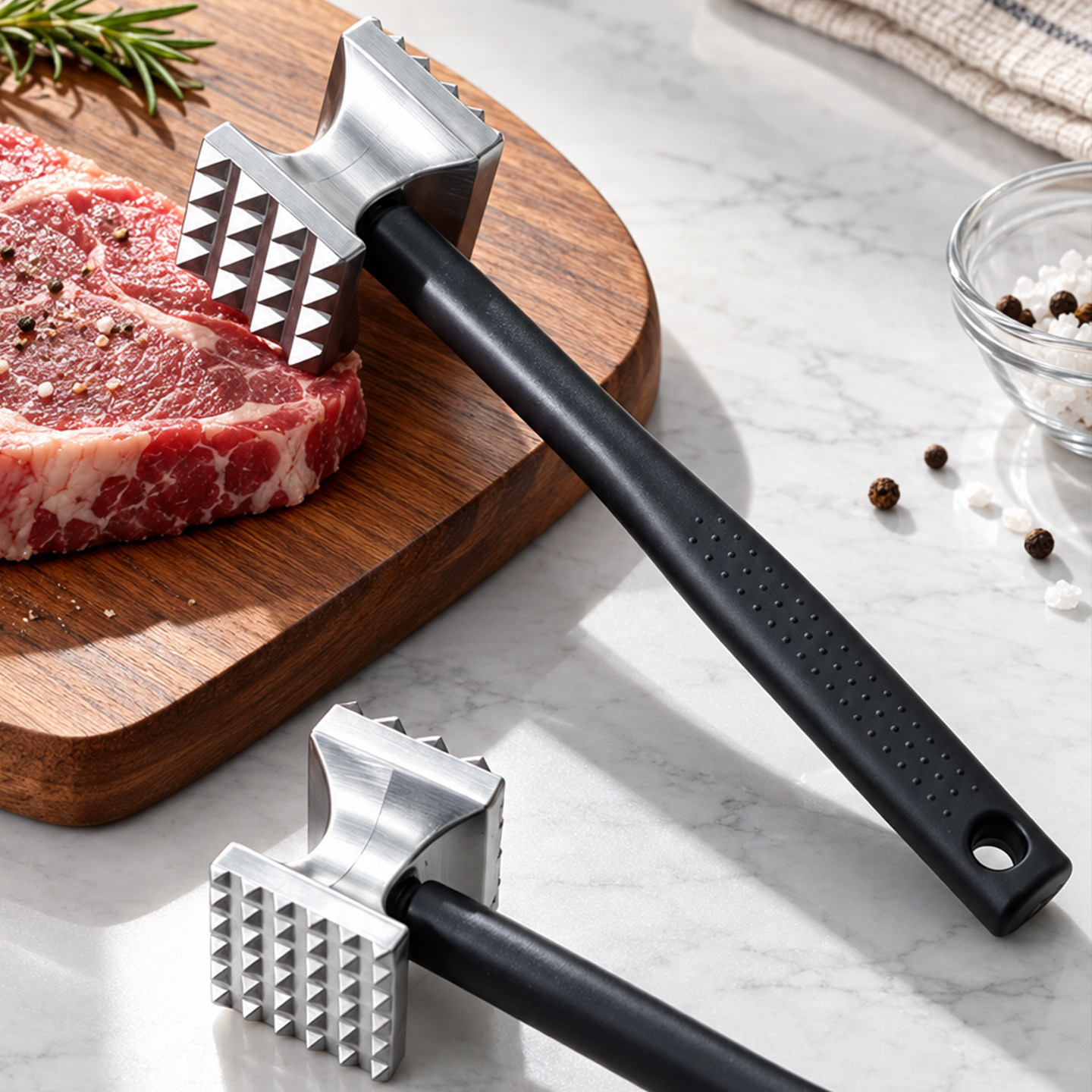 松肉锤厨房嫩肉断筋工具猪排羊排鸡排敲肉神器多功能双面敲打锤子