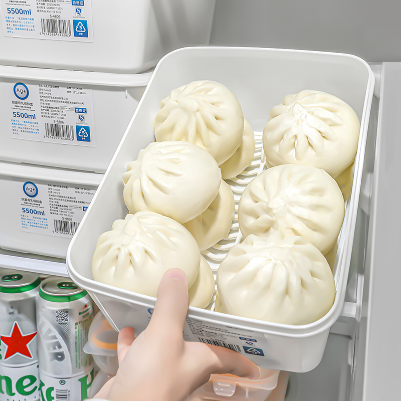 家用抗菌馒头包子专用保鲜盒