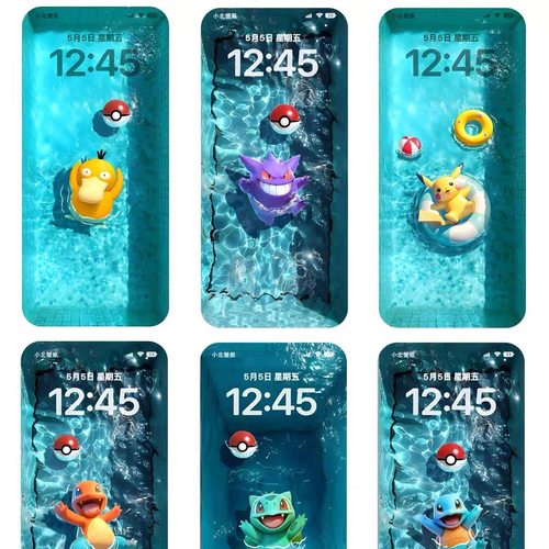 73张宝可梦宠物小精灵泳池4k高清壁纸手机IPhone苹果手机壁纸屏保