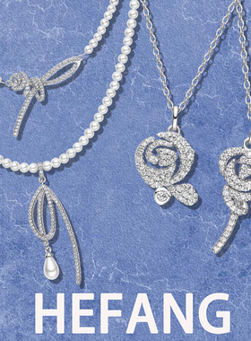 何方HEFANG玫瑰丝带项链