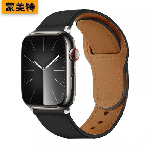 适用苹果iWatch表带头层真皮