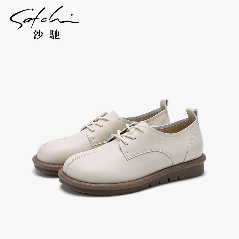 【品牌特卖】沙驰女鞋低跟休闲平底单鞋假分趾日系小皮鞋乐福鞋,女鞋,深口单鞋,淘宝优惠券,粉丝福利购,淘宝优惠卷