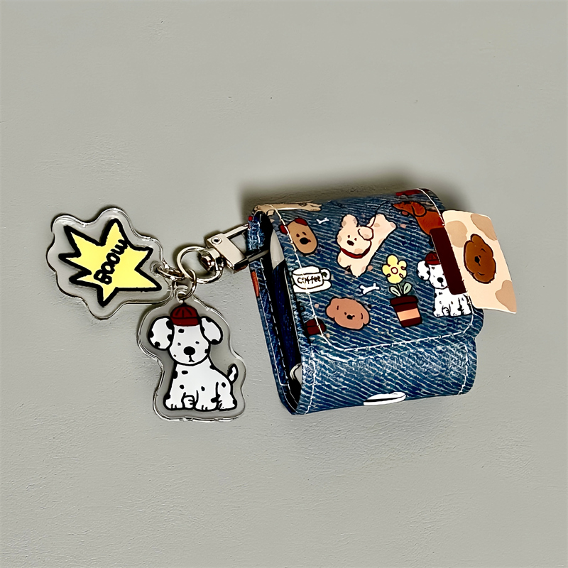 适用苹果iPhone牛仔小狗耳机套