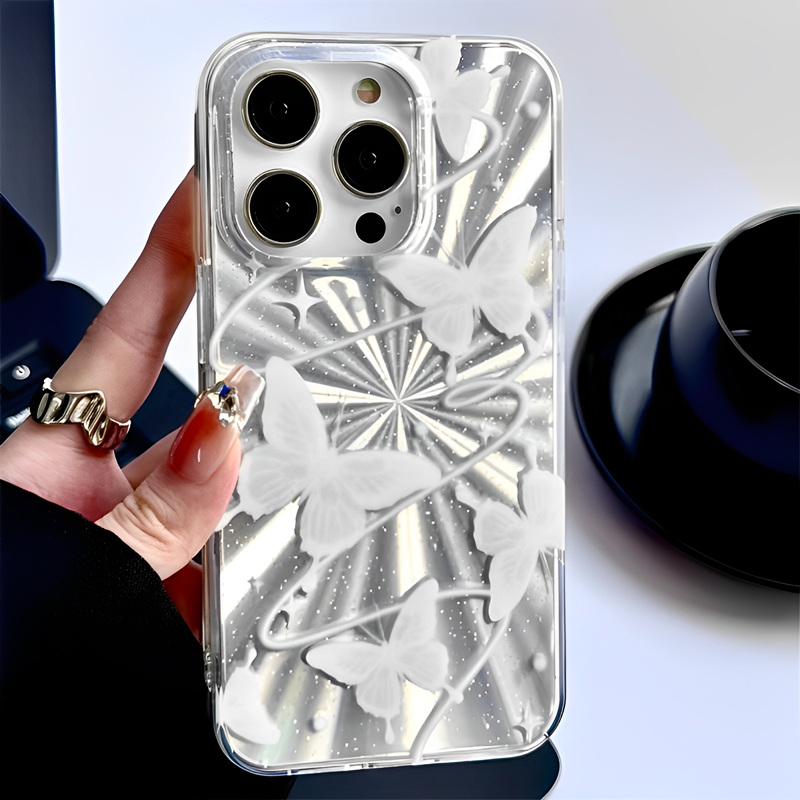 苹果iPhoneCD纹蝴蝶手机壳