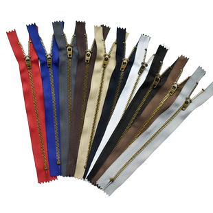 4号铜拉链12/15/18cm金属闭口裤门牛仔裤子拉锁包包拉链头