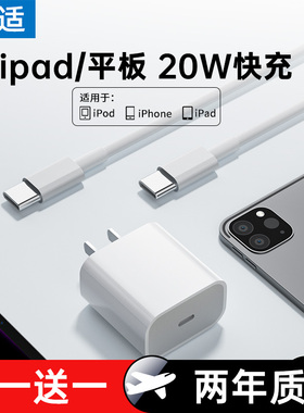 能适ipadpro充电线ipad快充2021适用苹果平板数据线2020充电器线mini5双Typec手机Air4电脑PD闪充2018专用6