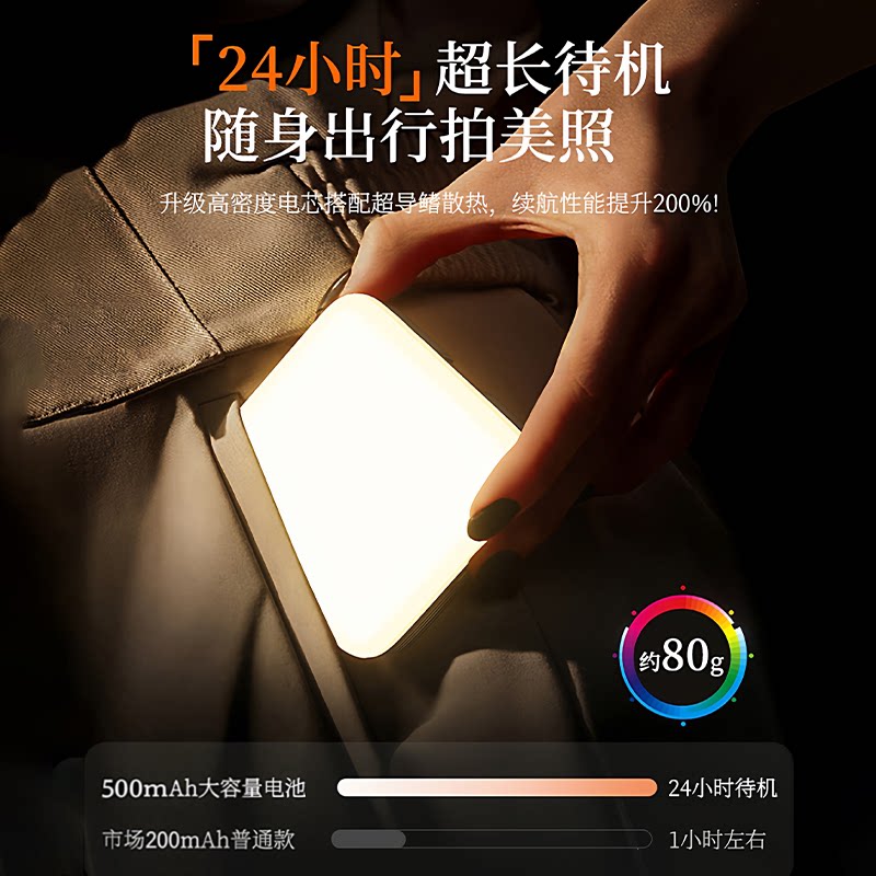 拍照神搭配！美颜补光灯超强续航图片