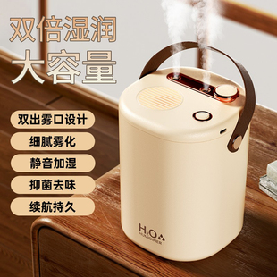 加湿器卧室家用桌面静音小型工位办公室家庭桌上学生宿舍便携式 孕妇婴儿儿童补水空气干燥室内 静音房间充电款