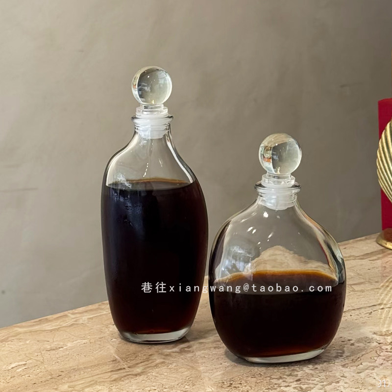 玻璃密封冷萃果酒小酒瓶带盖