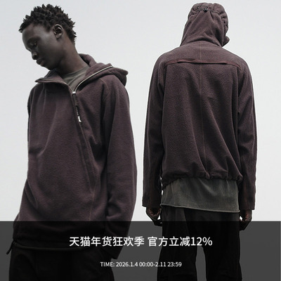 ATTEMPT AW25 斜门襟内插袋套头衫