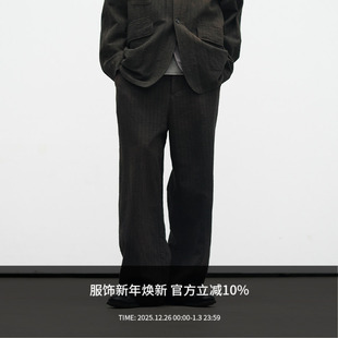 暗条纹直筒西裤 ATTEMPT AW25