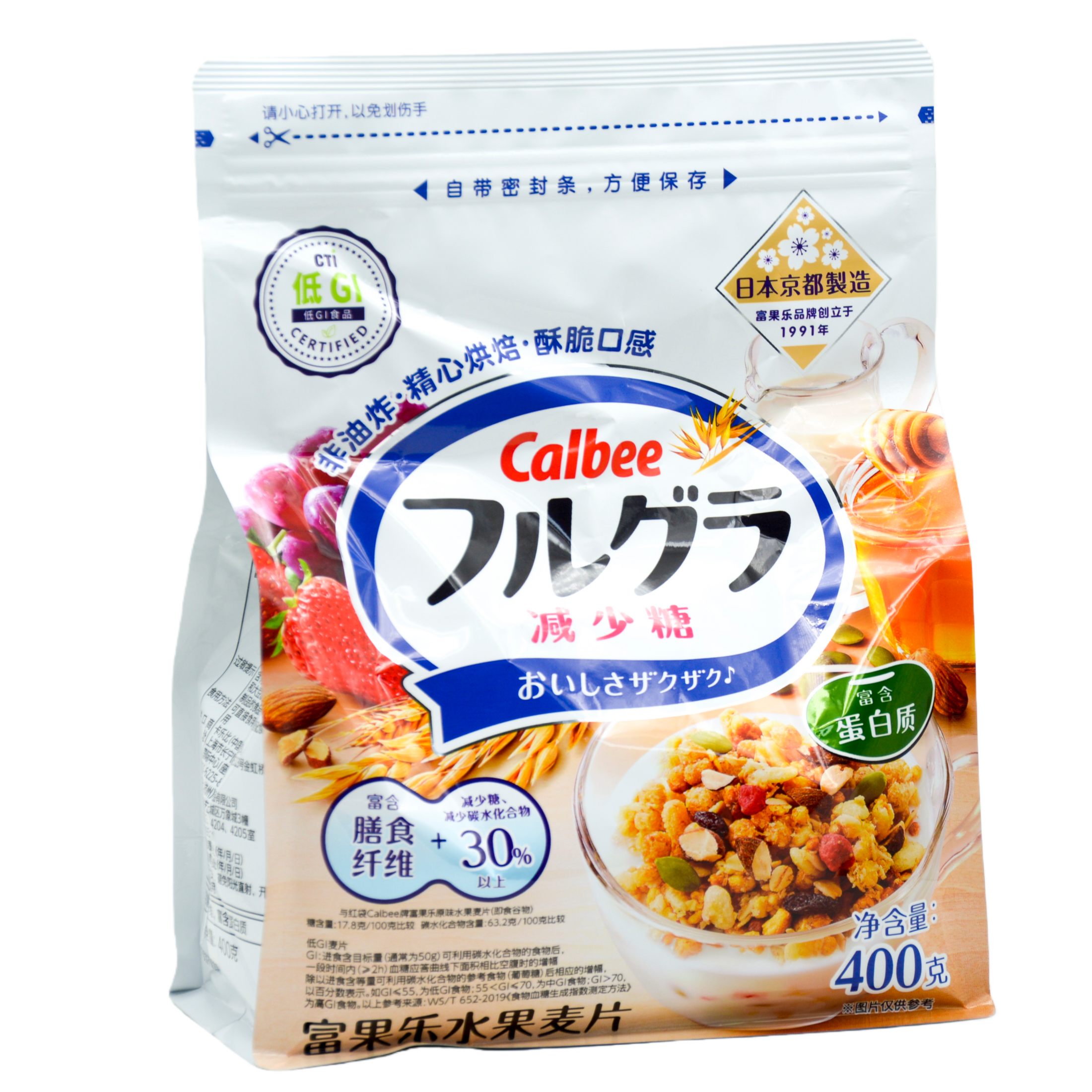 卡乐比水果麦片400g减少糖日本进口Calbee坚果混合早餐即食燕麦