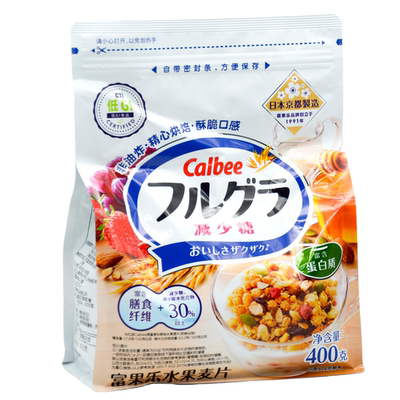 卡乐比水果麦片400g减少糖日本进口Calbee坚果混合早餐即食燕麦