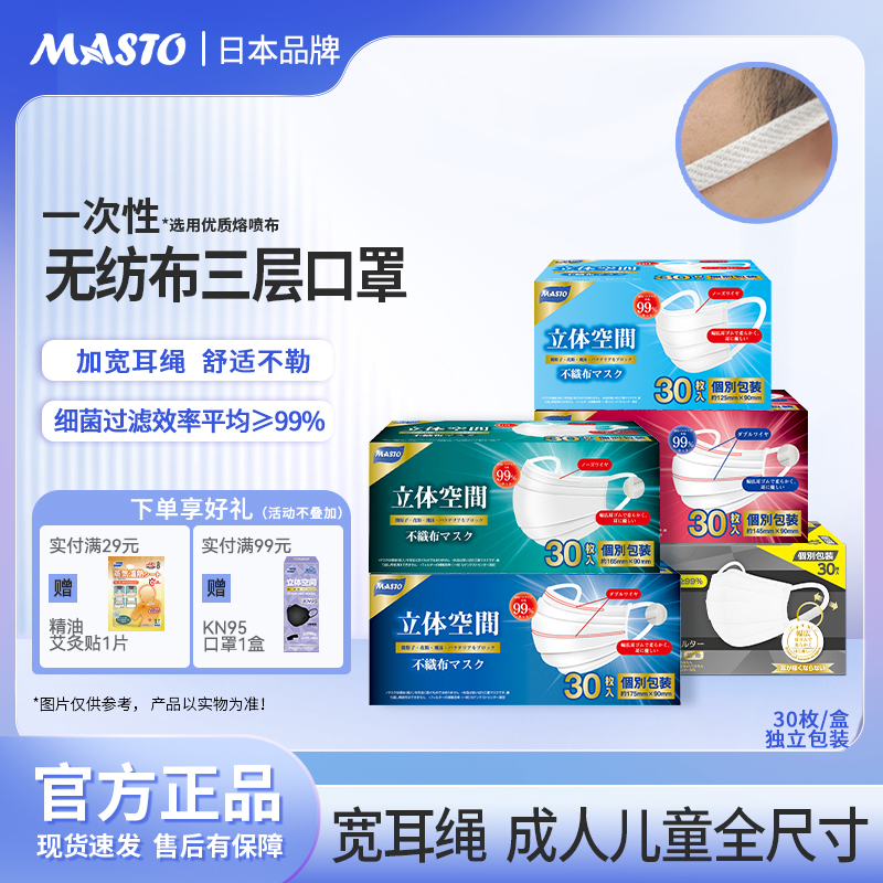 日本Masto全尺寸防护口罩高颜值