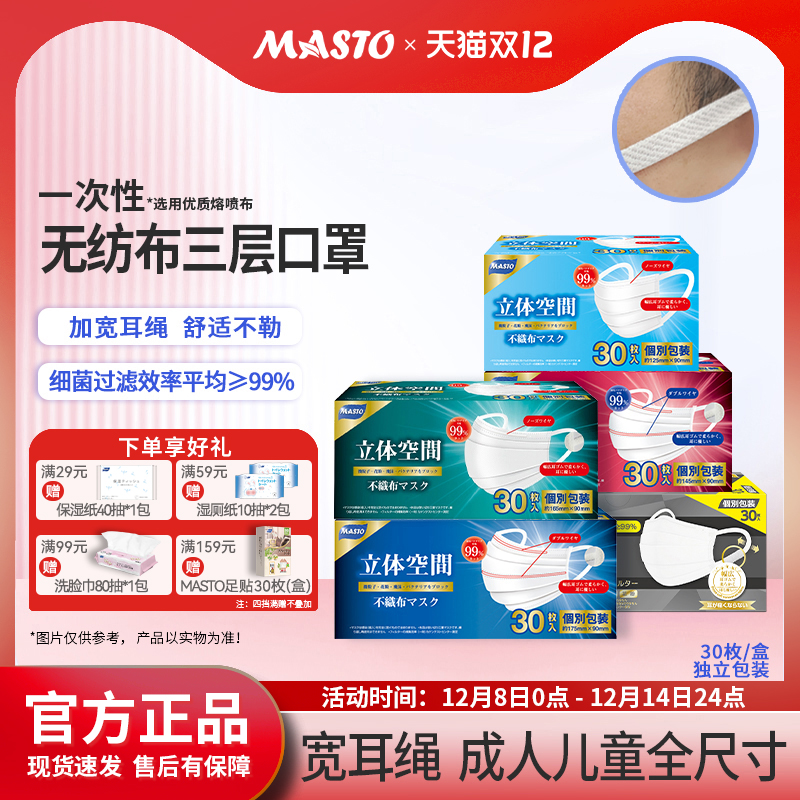 日本Masto全尺寸防护口罩高颜值