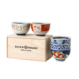 【献上锦】波佐见烧日式手工陶瓷家用盖饭碗大号汤碗高端礼盒套装