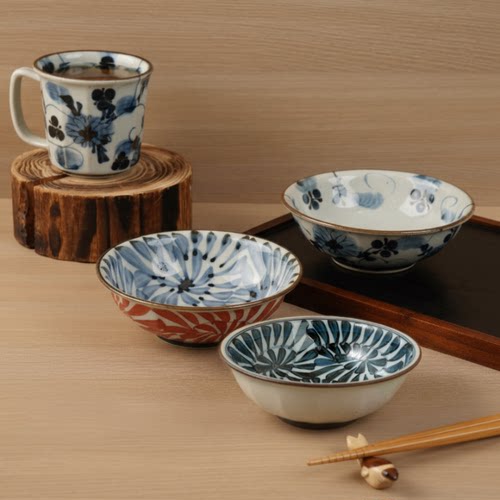 波佐见烧手工手绘复古陶瓷汤钵