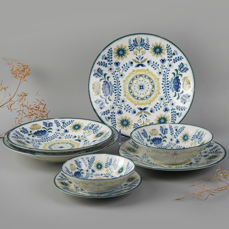 波佐见烧日本原装进口花猫盘