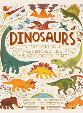 预售 恐龙百科：探索史前生命与地质年代 青少年科普读物 英文原版 Dinosaurs: Exploring Prehistoric Life and Geological Time