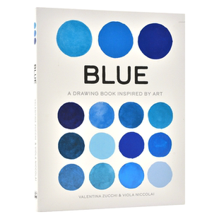 蓝色:图画启发艺术 英文原版 Blue : A Drawing Book Inspired by Art 瓦伦蒂娜·祖奇 艺术色彩画集 画册