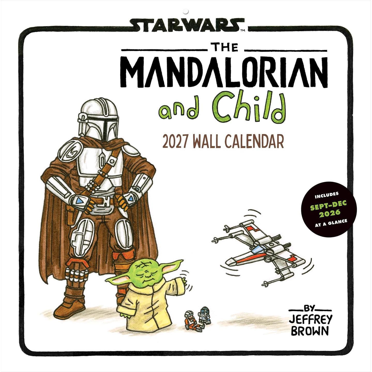 曼达洛人与古古2027年挂历 星球大战周边 尤达宝宝日历 英文原版 Star Wars The Mandalorian and Child 2027 Wall Calendar
