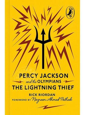 现货 闪电之盗 波西杰克逊与奥林匹斯众神 海雀85周年精装布纹收藏版 Rick Riordan 英文原版 The Lightning Thief 10-12岁