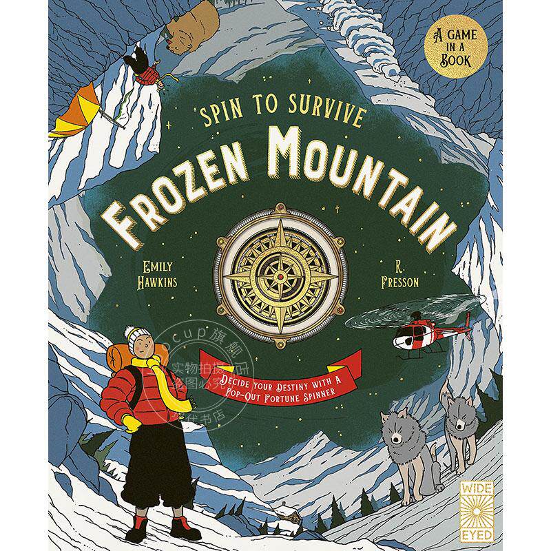 现货 旋转生存 冰冻山 儿童互动游戏书 英文原版 Spin to Survive: Frozen Mountain: Decide your destiny with a pop-out fortun
