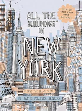 现货 迄今为止我画的建筑：纽约（增订版） 詹姆斯?格里夫?汉考克 James Gulliver Hancock 插画原画设定集  英文原版 All the Bui