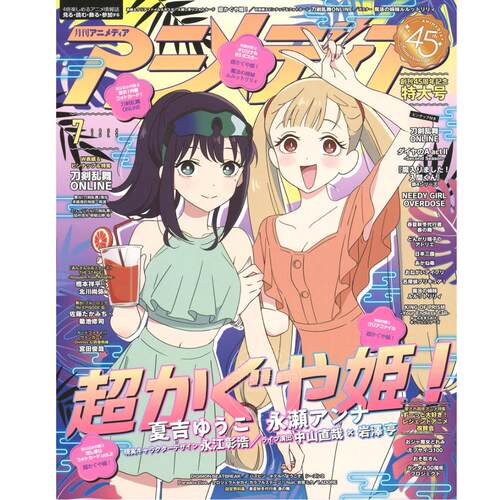 现货 进口日文 ANIMEDIA アニメディア 2026年7月号 创刊45周年纪念特大号 超时空辉夜姬！刀剑乱舞-ONLINE- 附文件夹 海报和照片